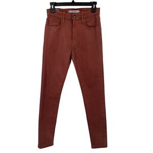 Joe's Jeans coated high rise skinny ankle brown size 26